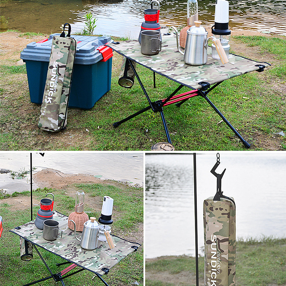 Outdoor Folding Camping Table – Aluminum Alloy Mesh Picnic Table (59.7cm)