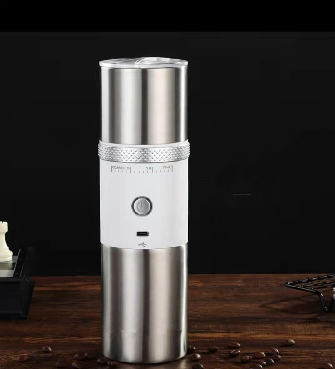 USB Electric Portable Coffee Maker | 220ml Travel Brewer with Built-In Grinder