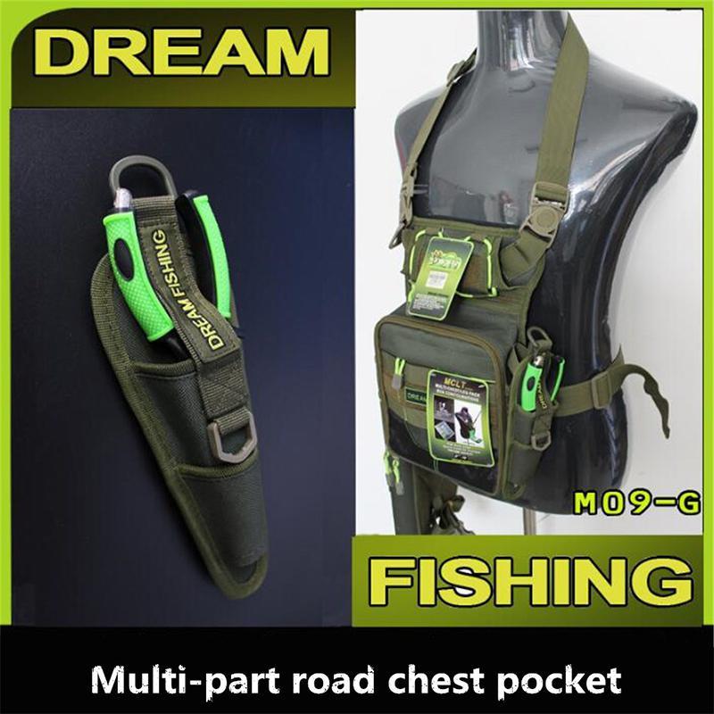 Fishing Chest Bag | Multi-Position Tackle Pack with Fluorescent Rope Design