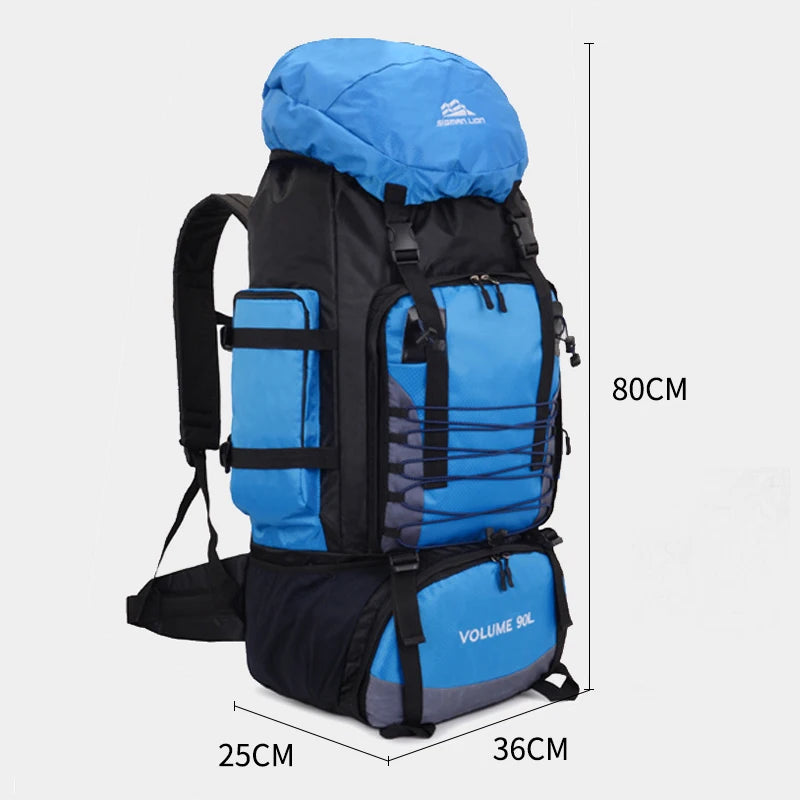 90L Large Hiking Backpack – Tactical-Style Camping Rucksack with MOLLE Straps