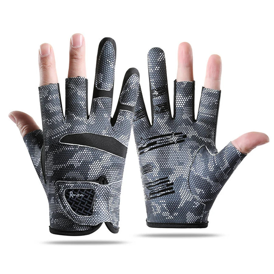 Breathable Fishing Gloves | Anti-Slip 3-Finger Cut Sun Protection – Unisex
