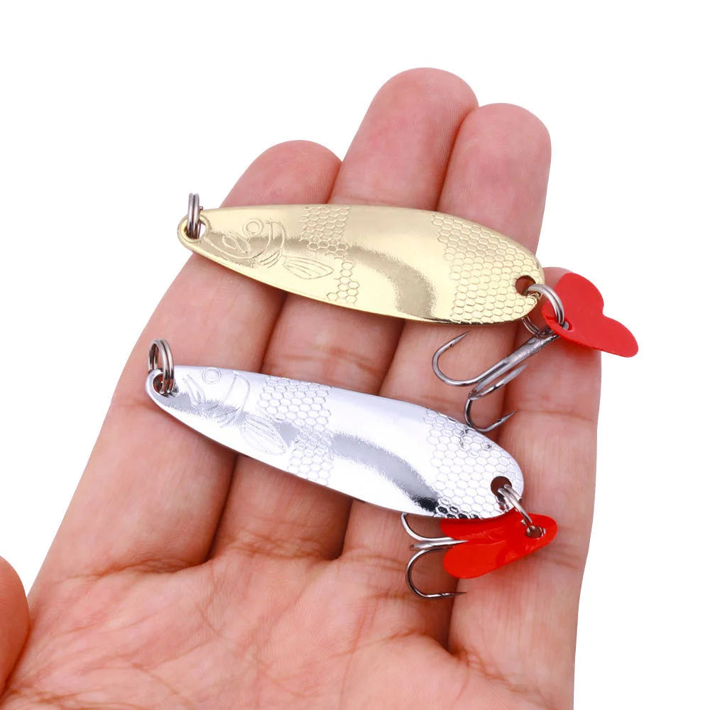 16-Piece Fishing Spoon Lure Kit | Spinning Metal Lures for Bass, Pike & Trout