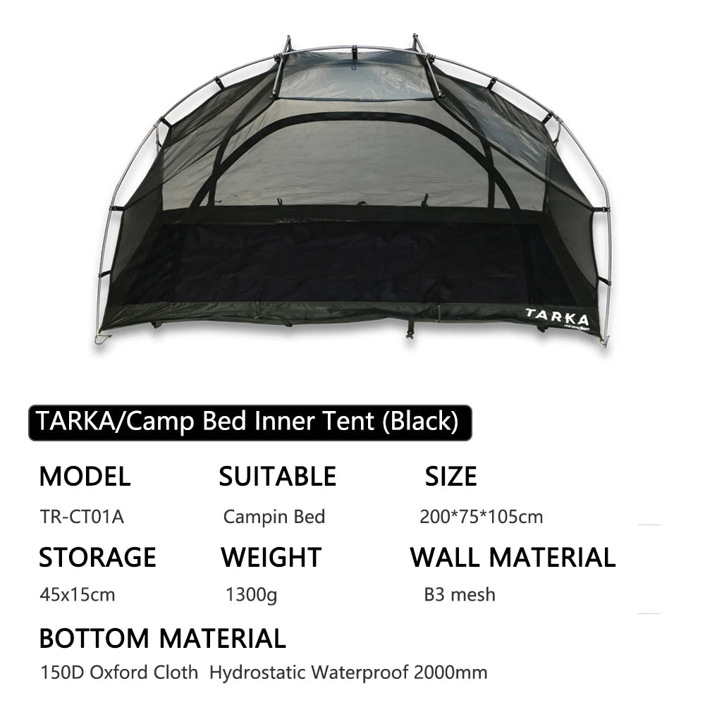 TARKA Inner Camping Bed Tent – Lightweight Mesh Bug Shelter for Solo Hiking