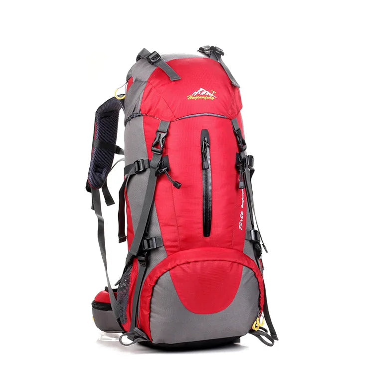 50L Waterproof Climbing Backpack | Nylon Hiking Rucksack with Rain Cover