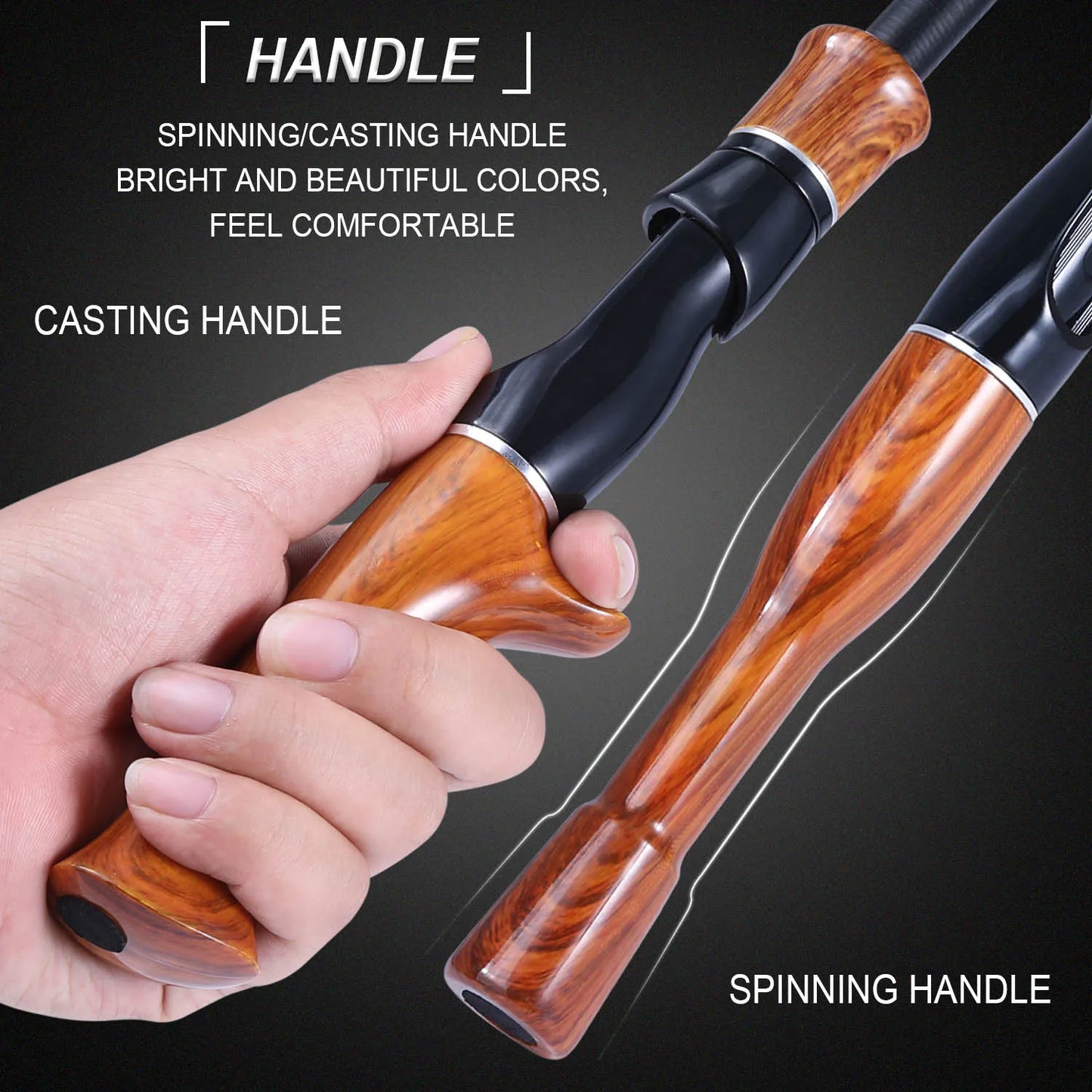 Sougayilang Telescopic Fishing Rod | 1.6M Carbon Spinning & Casting Rod for Travel