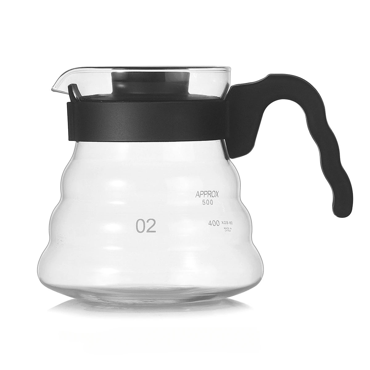 Glass Pour Over Coffee Set | Carafe & Glass Filter Holder (500ml/600ml)
