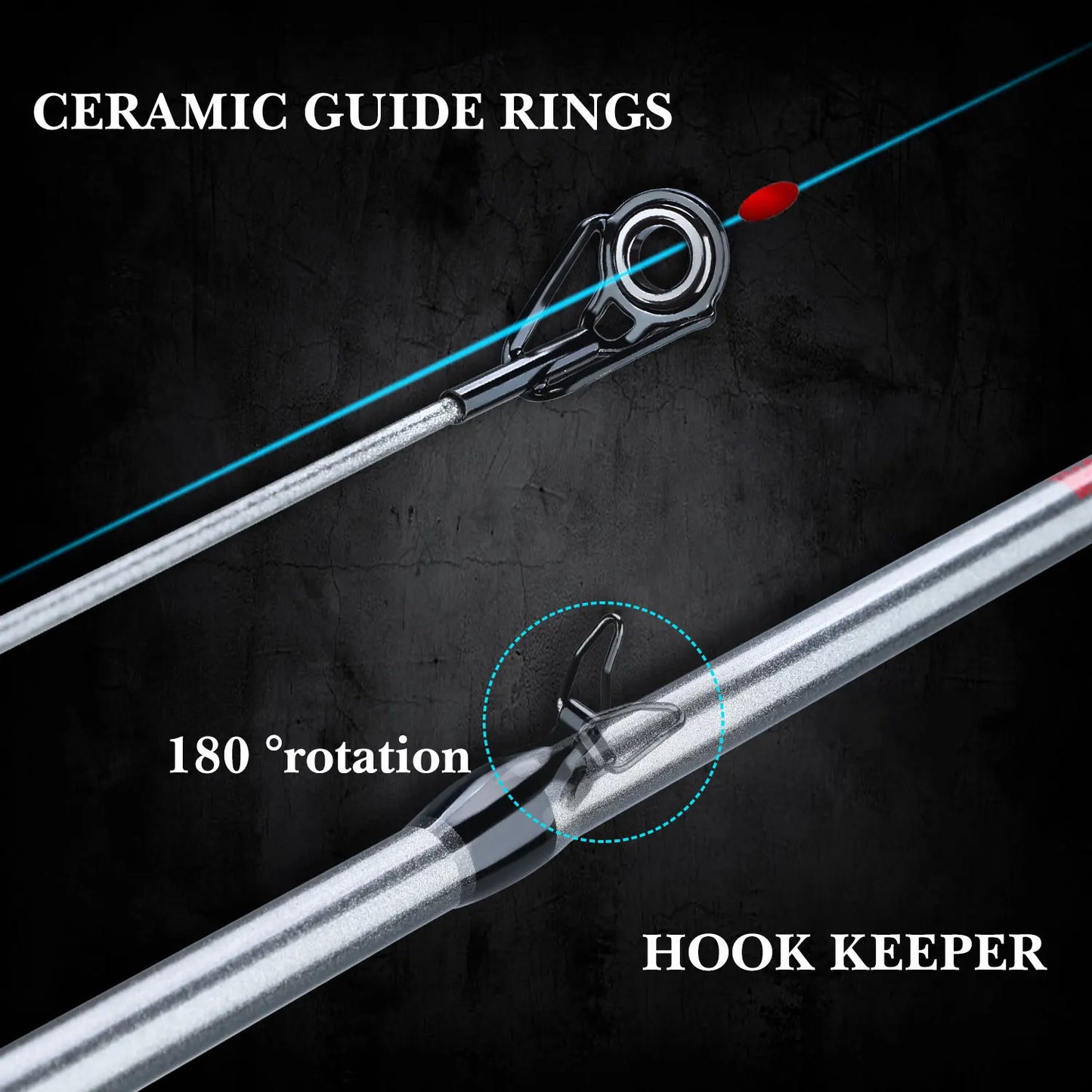 Sougayilang 1.7m Ultralight Fishing Rod | 5-Section Carbon Lure Rod