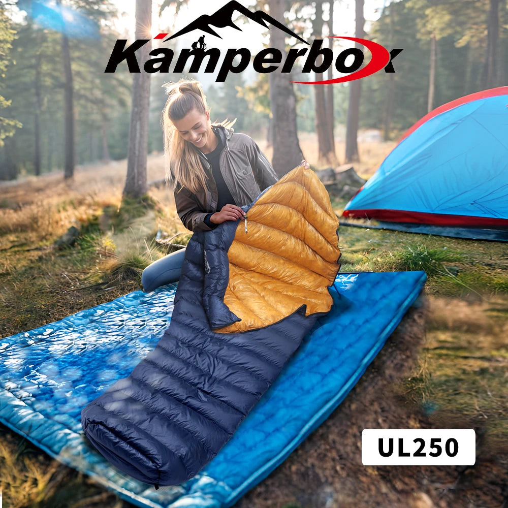 Kamperbox Ultralight Down Sleeping Bag – 800 Fill Power, 250g RDS Duck Down