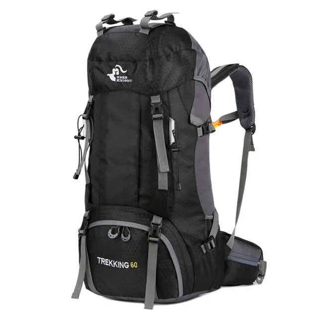 60L Hiking Backpack with Rain Cover – Outdoor Camping & Travel Rucksack