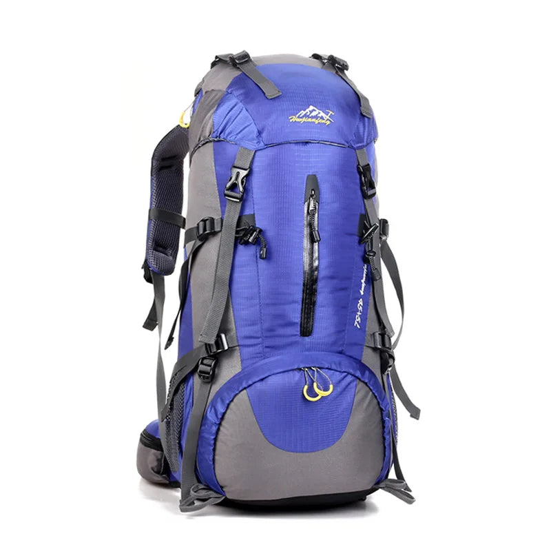 50L Waterproof Climbing Backpack | Nylon Hiking Rucksack with Rain Cover