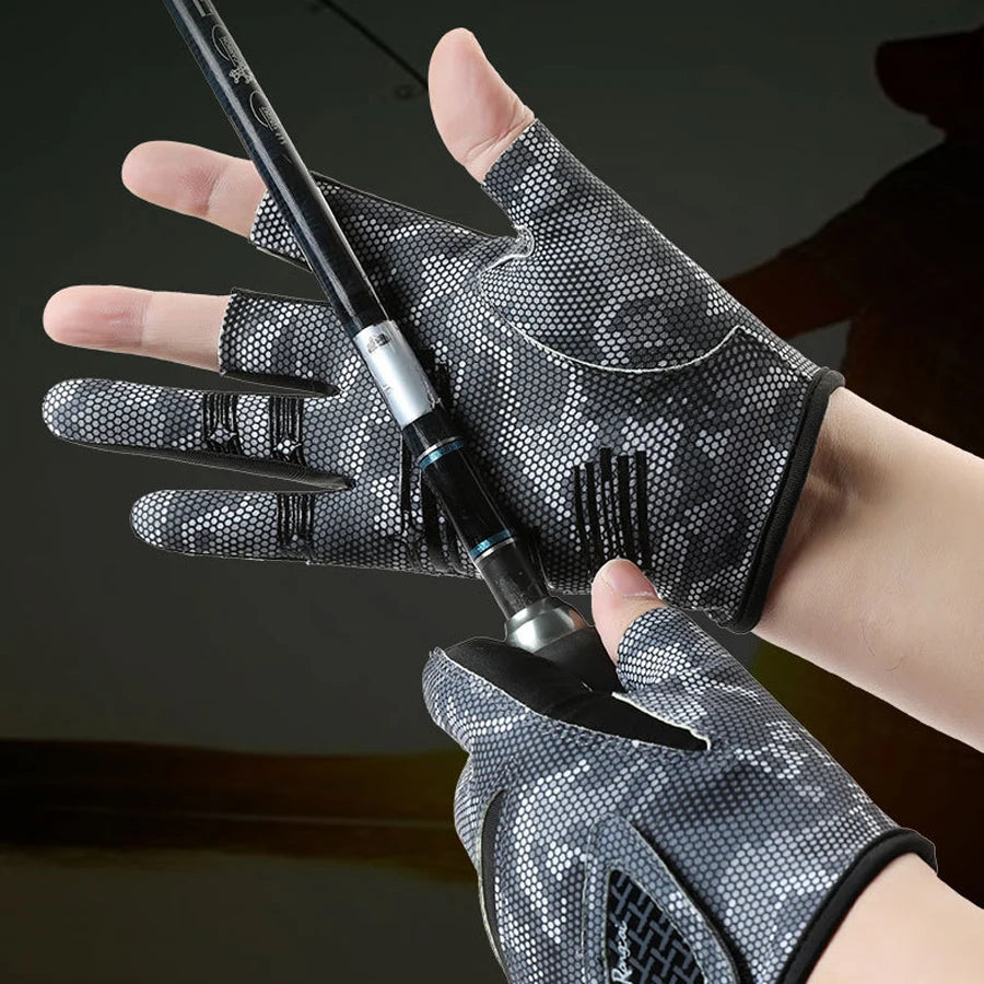 Breathable Fishing Gloves | Anti-Slip 3-Finger Cut Sun Protection – Unisex