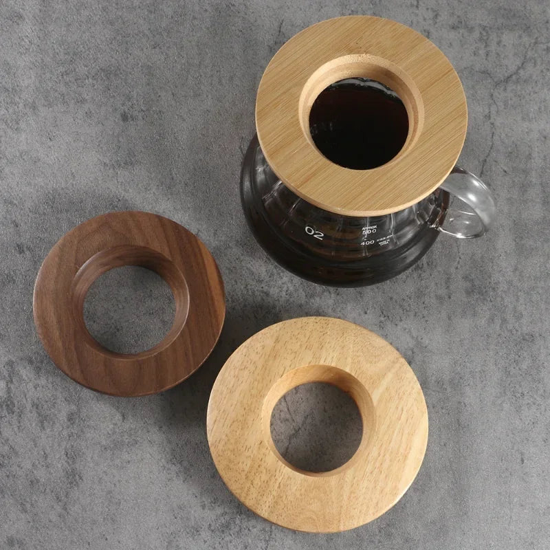 Walnut Pour-Over Coffee Filter Stand | Wooden Dripper Holder for V60 & Origami