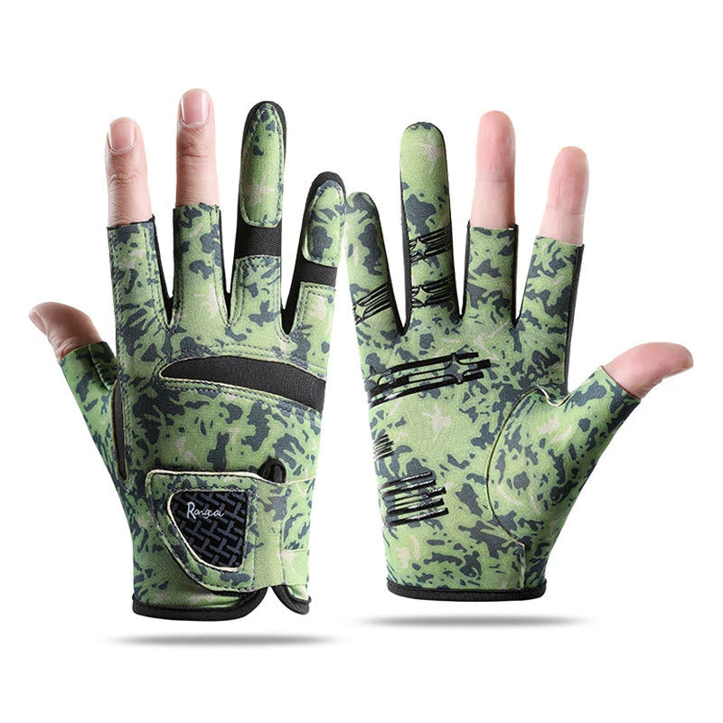 Breathable Fishing Gloves | Anti-Slip 3-Finger Cut Sun Protection – Unisex