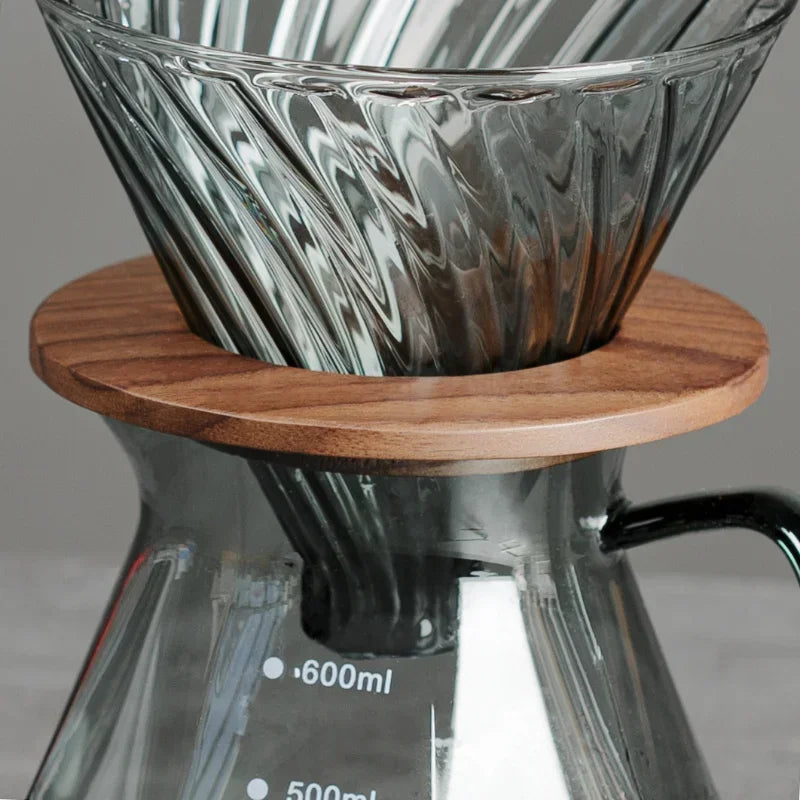 Walnut Pour-Over Coffee Filter Stand | Wooden Dripper Holder for V60 & Origami