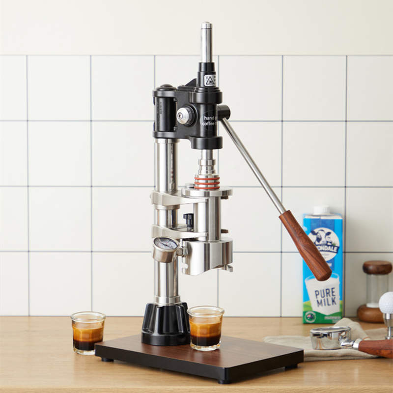 Stainless Steel Manual Espresso Maker – Hand Press Commercial Coffee Machine