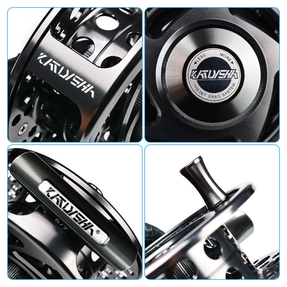 CNC Machined Fly Fishing Reel – Lightweight Aluminum Reel (5/6, 7/8, 9/10 wt)