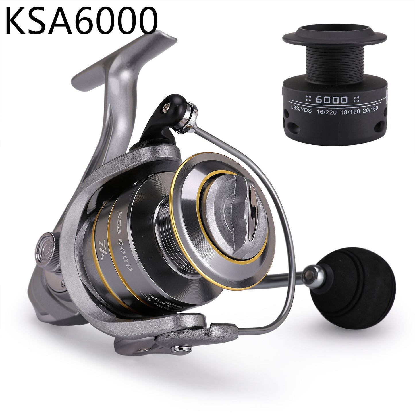 High-Speed Spinning Reel with Spare Spool | 14+1 Bearings