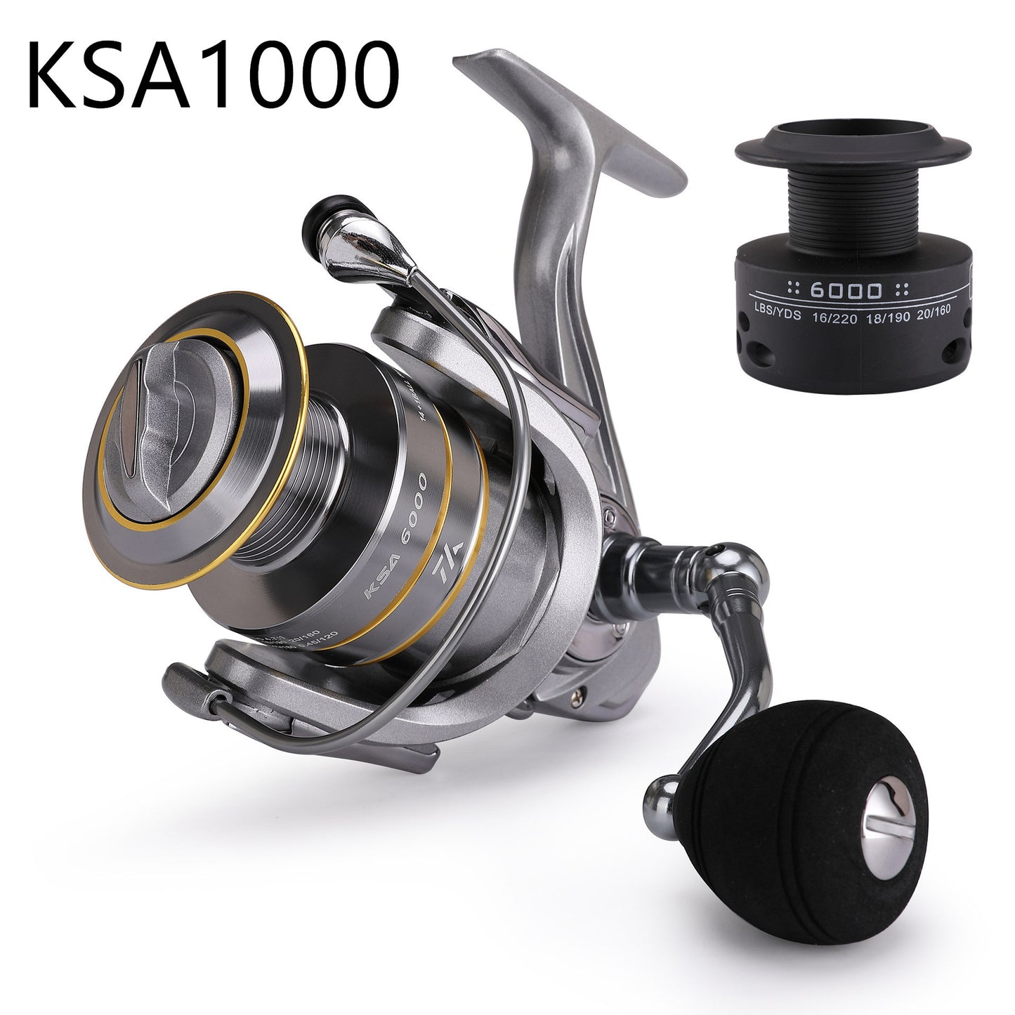 High-Speed Spinning Reel with Spare Spool | 14+1 Bearings