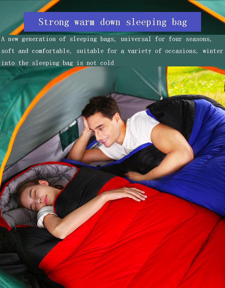Down Sleeping Bag | Lightweight Envelope-Style for Cold Weather Camping