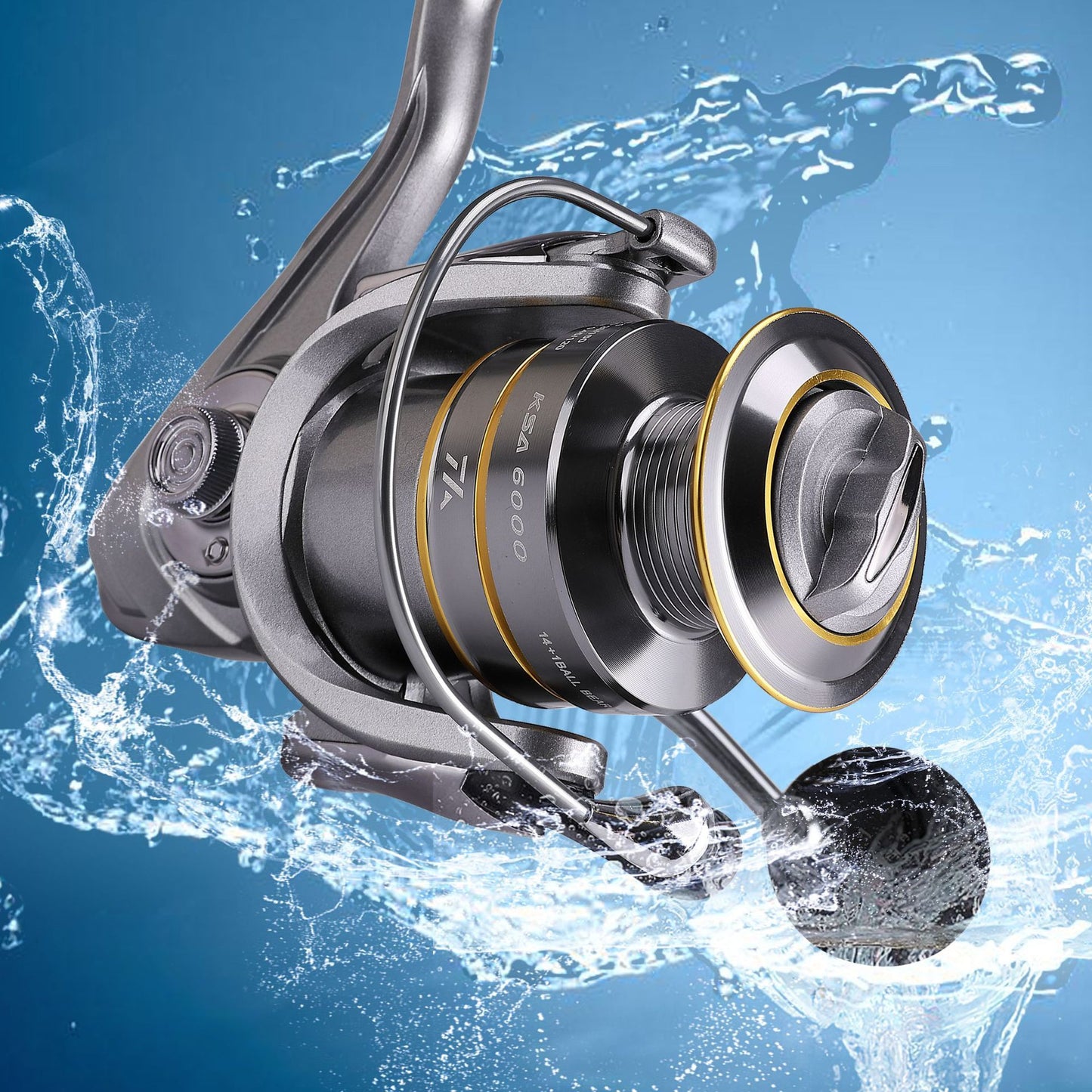 High-Speed Spinning Reel with Spare Spool | 14+1 Bearings