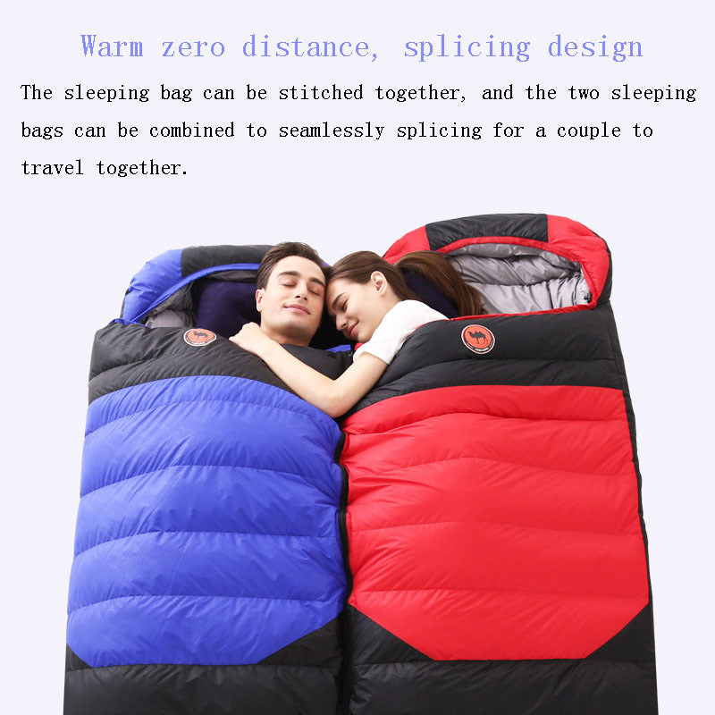 Down Sleeping Bag | Lightweight Envelope-Style for Cold Weather Camping