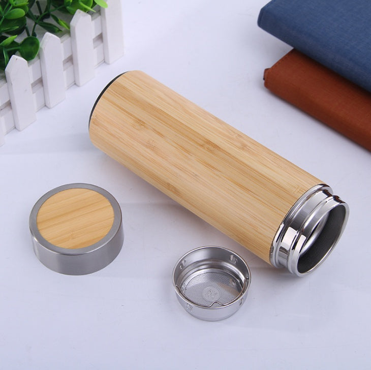 Bamboo Travel Mug | Stainless Steel Insulated Cup 360ml/450ml
