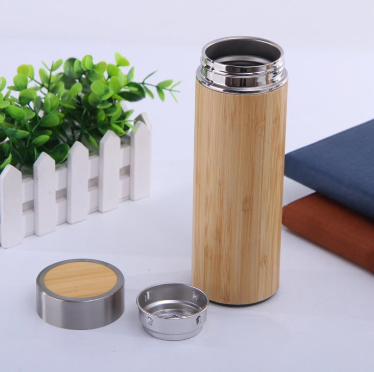 Bamboo Travel Mug | Stainless Steel Insulated Cup 360ml/450ml
