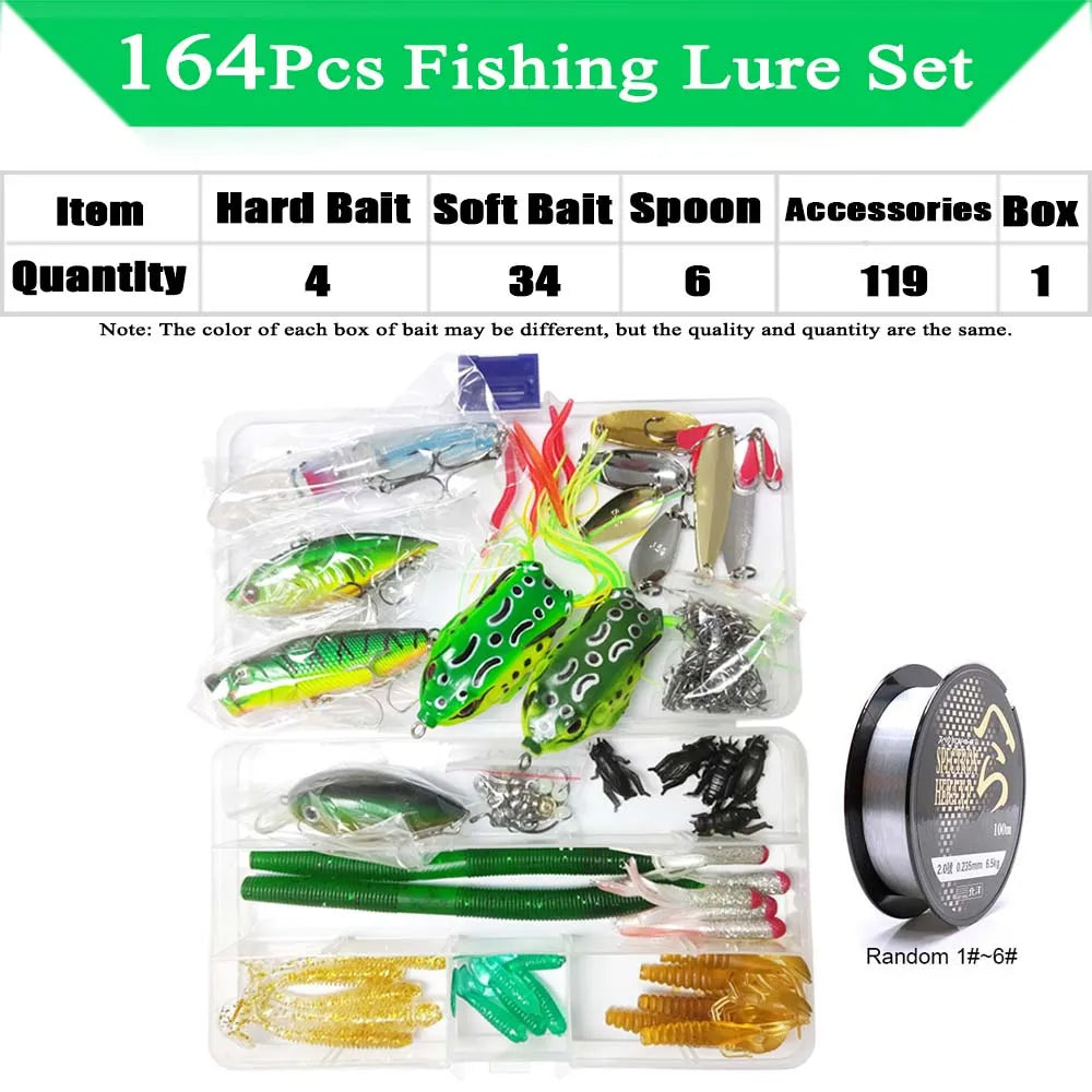 320-Piece Fishing Lure Kit | Soft & Hard Baits with Minnows, Spoons & Jigs