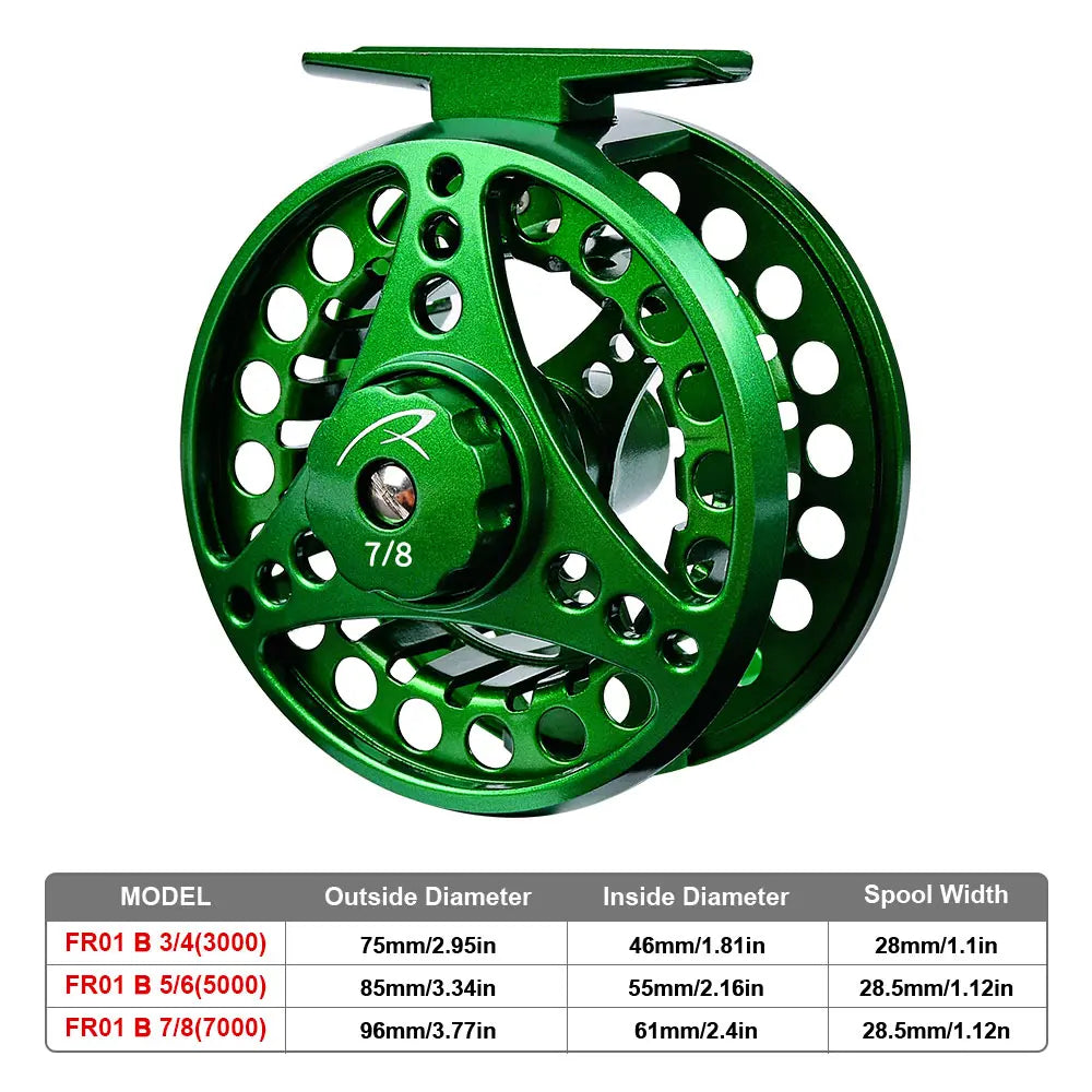 PROBEROS Fly Reel – Aluminum, CNC Machined, 3/4 to 7/8 wt, 3+1BB