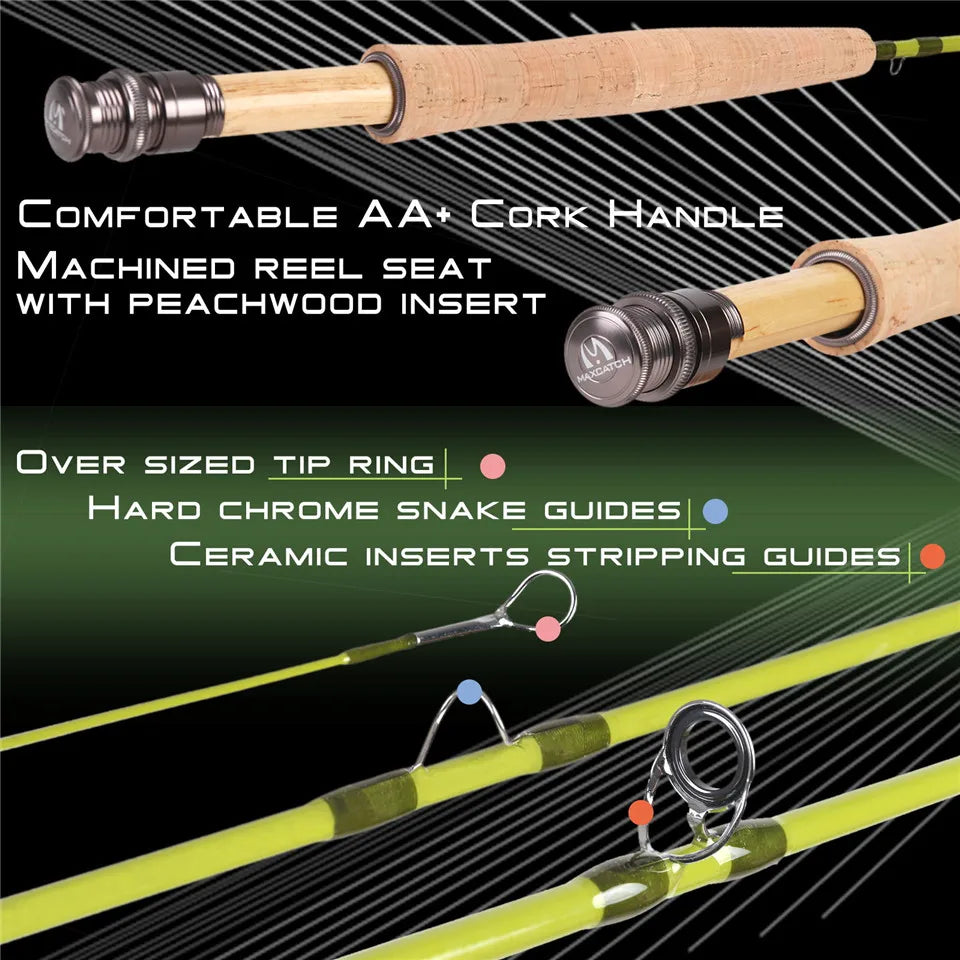 Maximumcatch 2/3WT Fly Rod and Reel Combo – 6.5FT to 7.5FT Medium-Fast Action