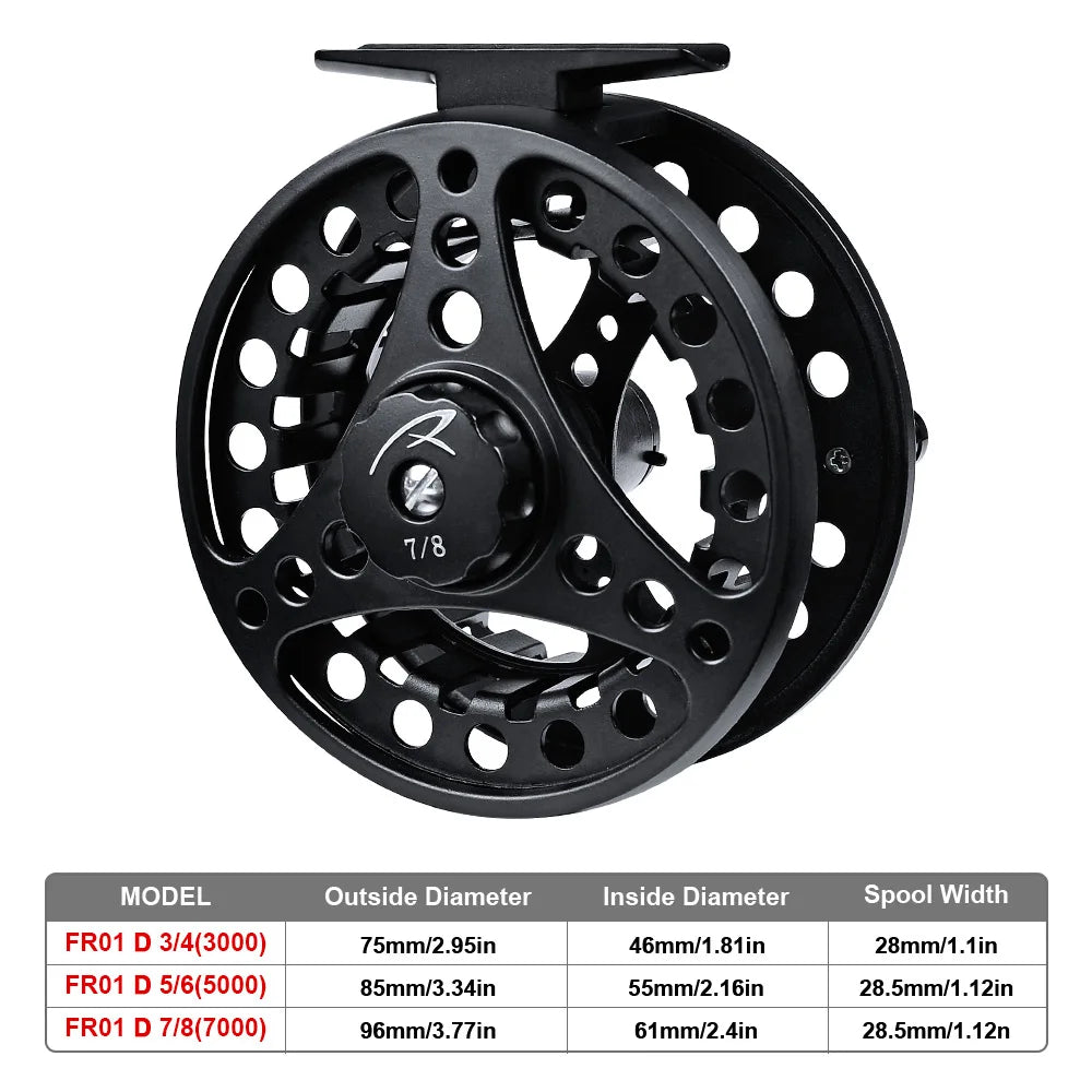 PROBEROS Fly Reel – Aluminum, CNC Machined, 3/4 to 7/8 wt, 3+1BB
