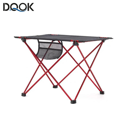 Portable Folding Camping Table – Lightweight Aluminum with Fabric Top