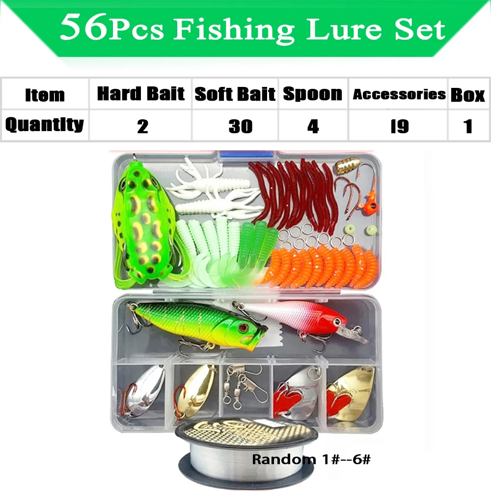 320-Piece Fishing Lure Kit | Soft & Hard Baits with Minnows, Spoons & Jigs