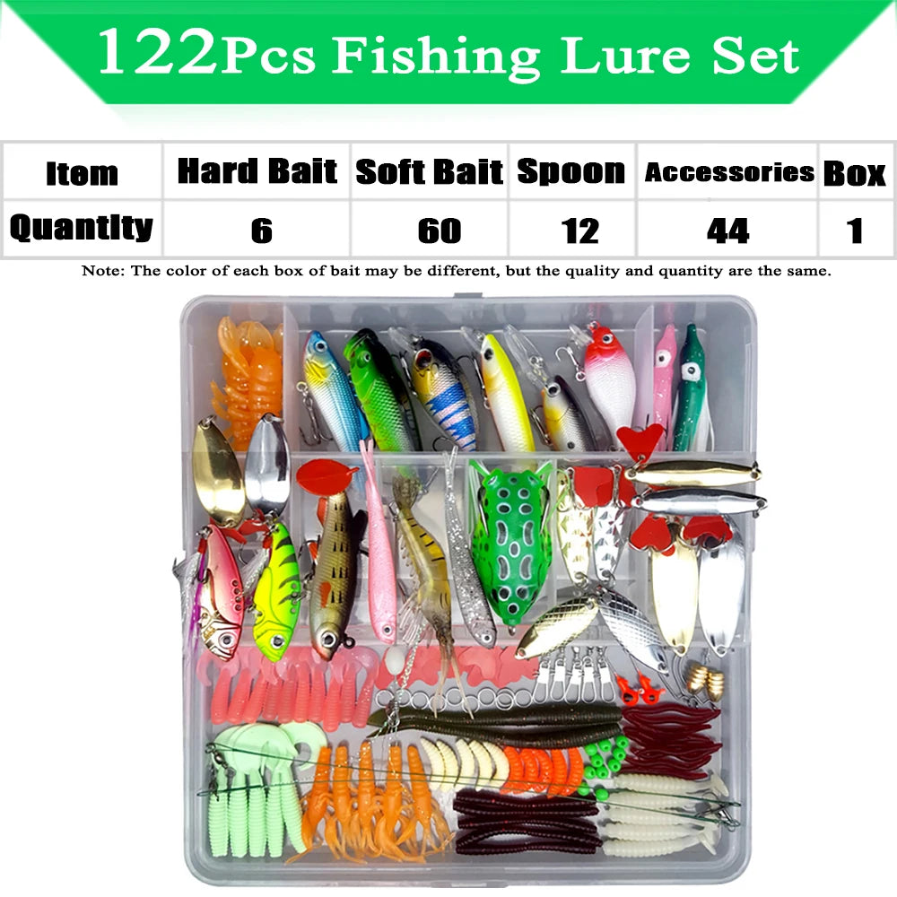 320-Piece Fishing Lure Kit | Soft & Hard Baits with Minnows, Spoons & Jigs