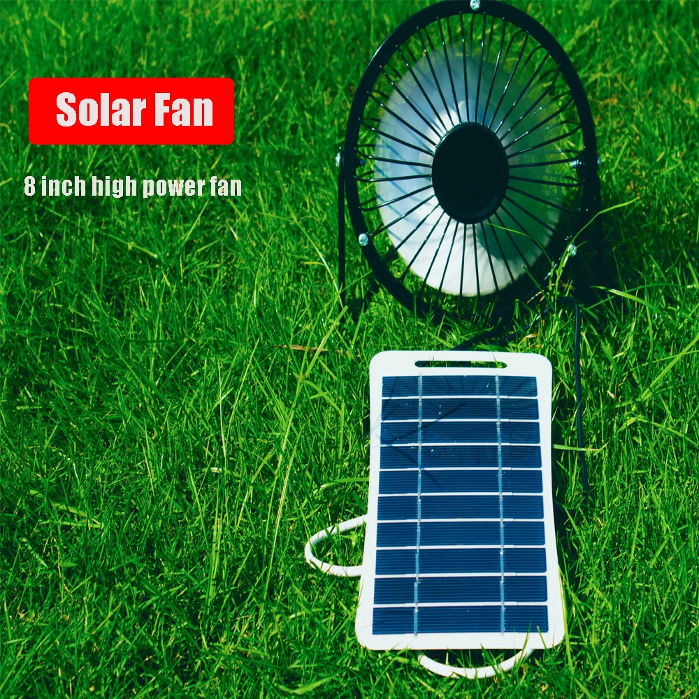 USB Solar Panel Charger – 5V Outdoor Power Supply with Optional Fan