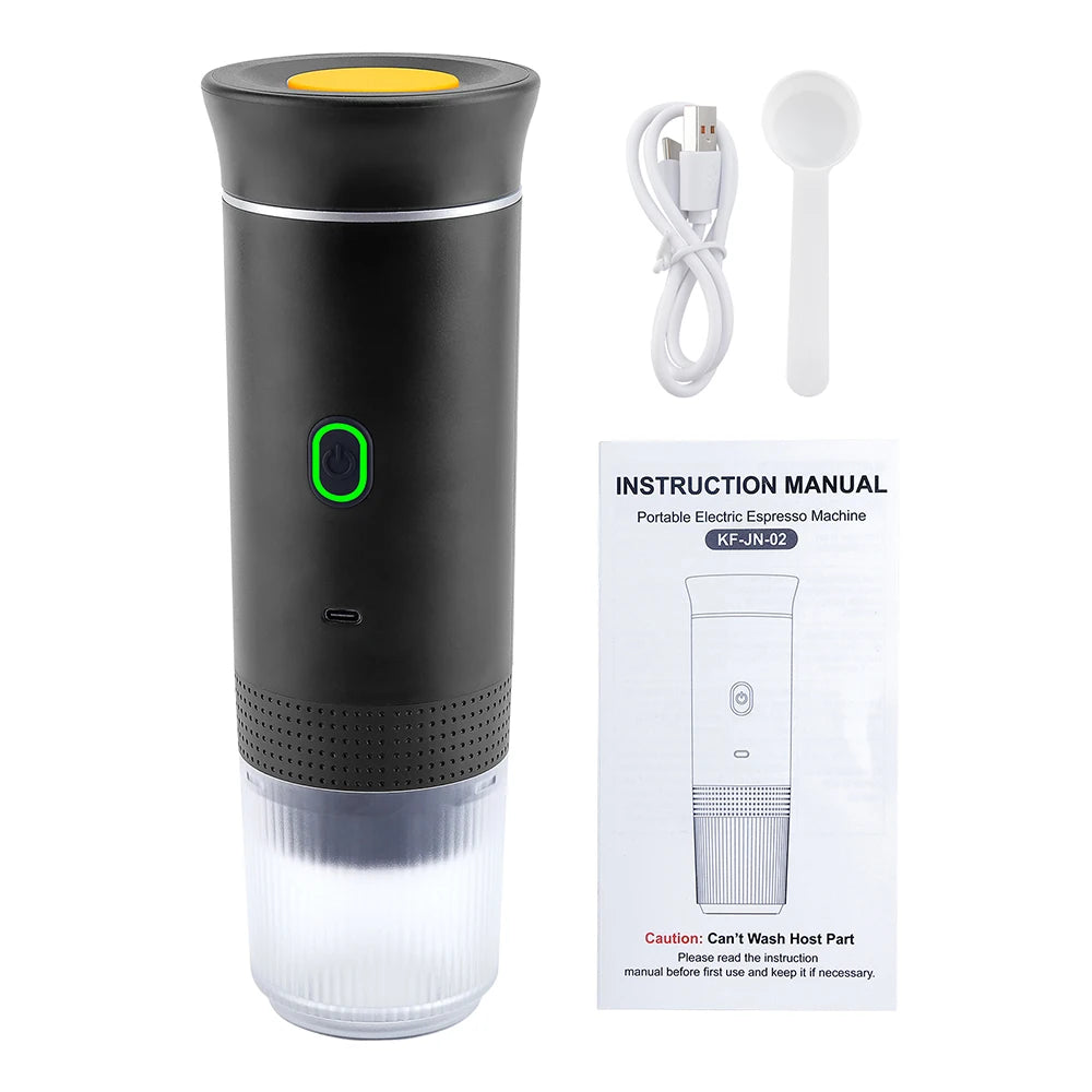 3-in-1 Portable Coffee Maker – Wireless Espresso Machine for Car, Home & Camping