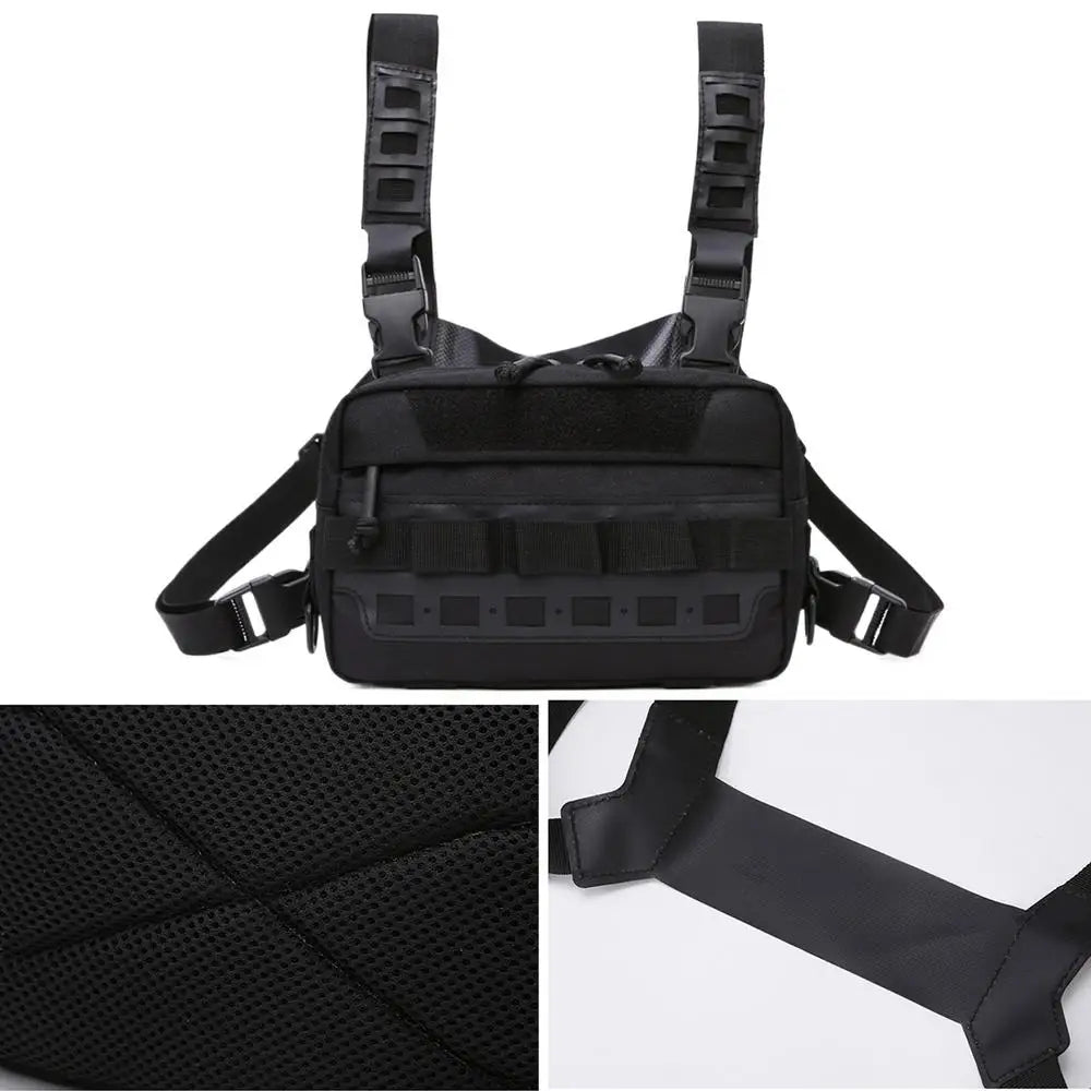 Waterproof Fishing Chest Rig Vest | Adjustable Outdoor Tackle Pouch