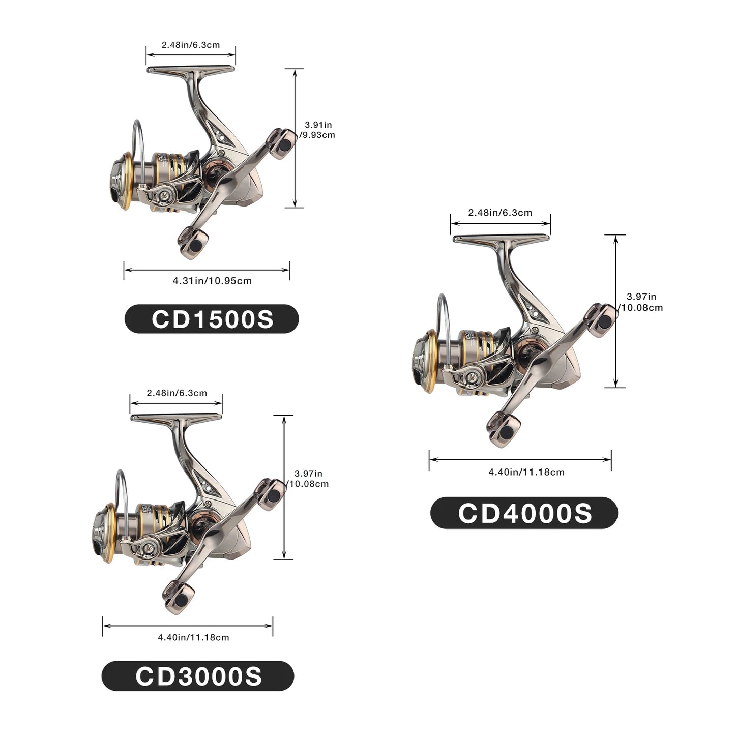 HAUT TON Spinning Fishing Reel | 5.2:1 Gear Ratio, 13.2lb Drag