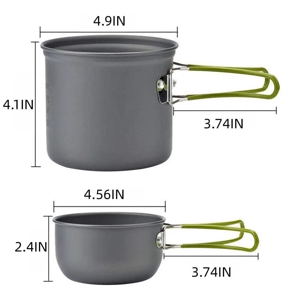 Portable Camping Cookware Kit | Compact Outdoor Cooking Set for Hiking & Backpacking