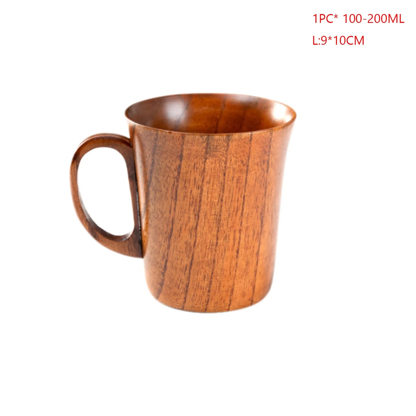 Traditional Handmade Wooden Mug | Chinese-Style Heat-Insulated Tea & Coffee Cup