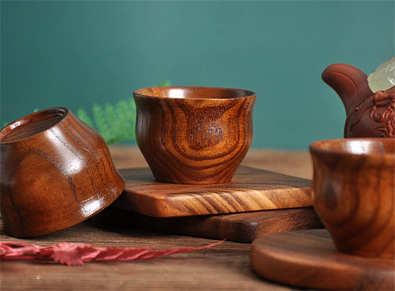 Handcrafted Wooden Mug | Natural Wood Cup for Coffee, Tea, or Beer