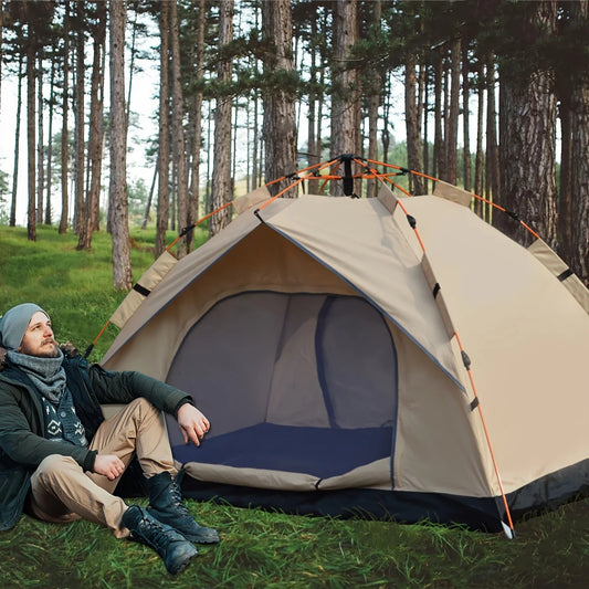1-2 Person Automatic Pop-Up Tent – Oxford & Mylar Fabric with Quick Setup Frame