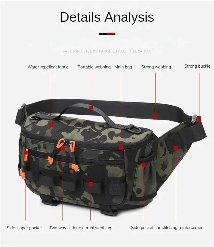 Fishing Chest & Waist Bag | Tactical Outdoor Tackle Pack for Travel & Sports