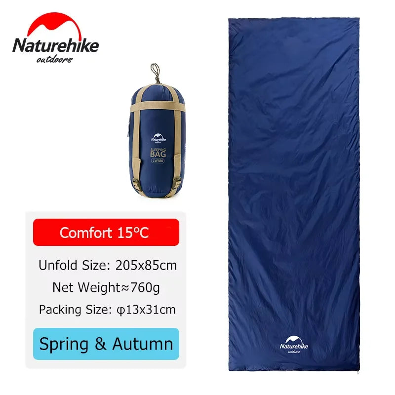 Naturehike LW180 Sleeping Bag – Ultralight for Camping & Travel