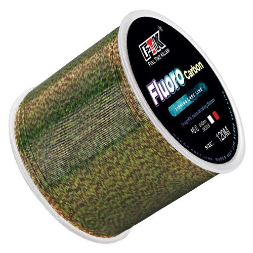 120m Fluorocarbon-Coated Fishing Line | Carbon Fiber | 7 Colors & 12 Strengths