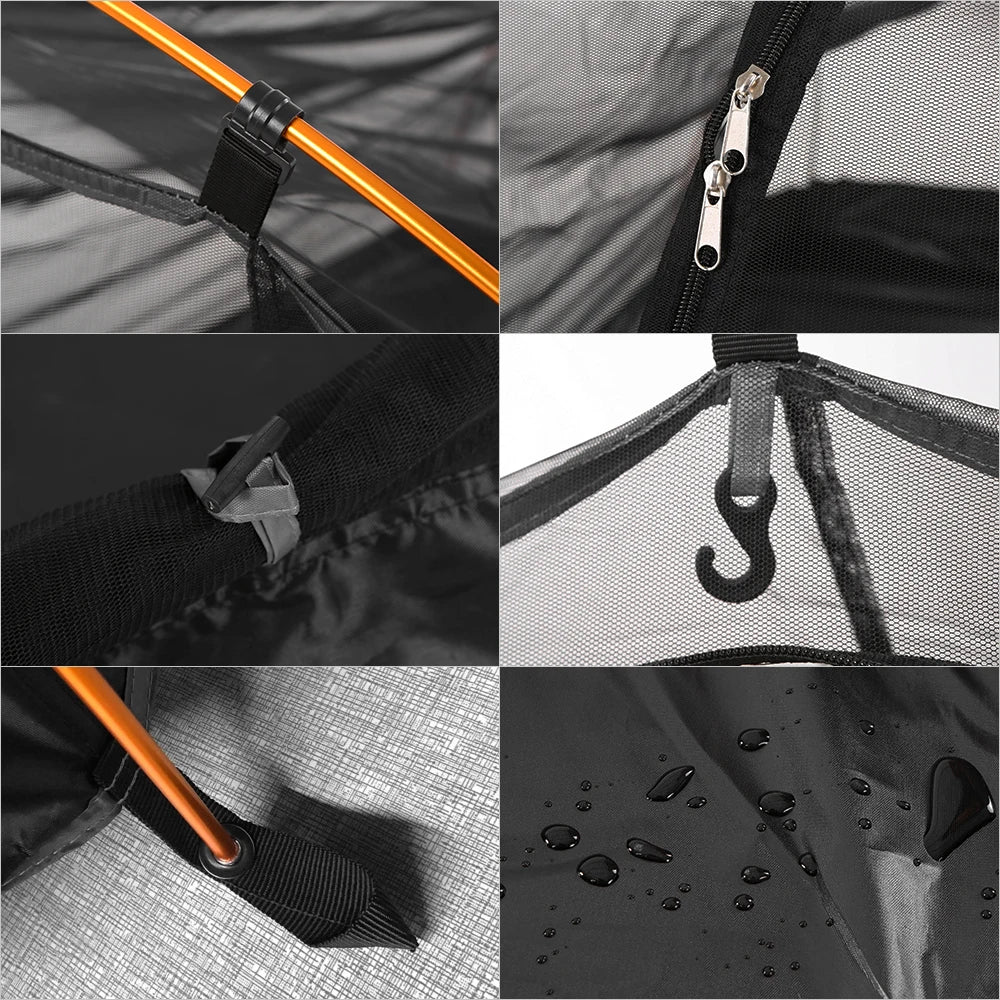 Ultralight Four-Season 1-Person Tent – Compact Shelter with Aluminum Poles