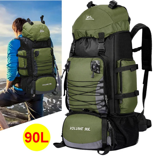 90L Tactical Hiking Backpack – Large Capacity Military-Style Rucksack