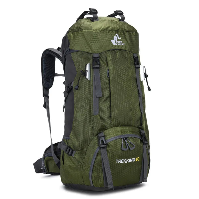 60L Hiking Backpack with Rain Cover – Outdoor Camping & Travel Rucksack