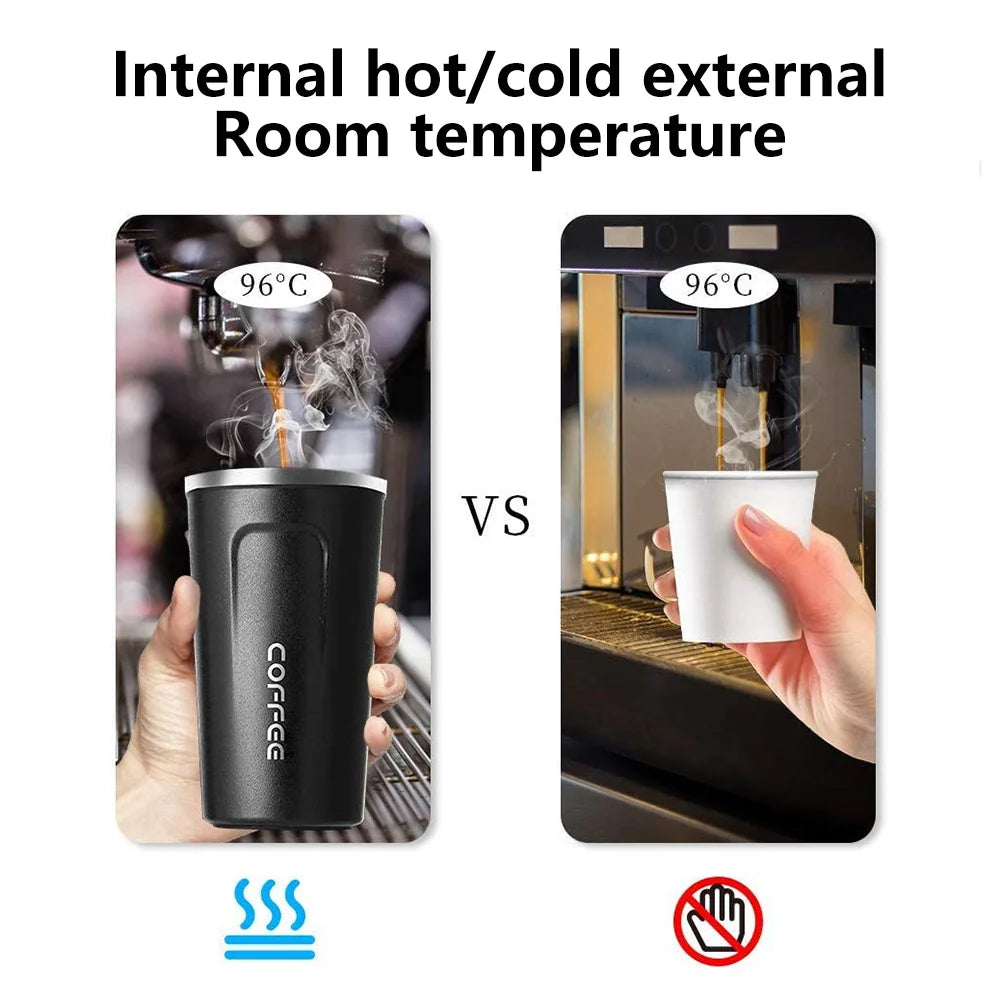 510ml Smart Stainless Steel Coffee Tumbler | Leakproof Thermos with Temperature Display