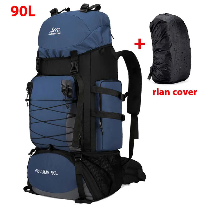90L Large Hiking Backpack – Tactical-Style Camping Rucksack with MOLLE Straps